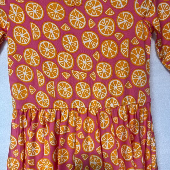 Dotdotsmile Dress Size 8/10 Pink with Oranges Print New With Tags - Picture 4 of 8